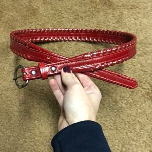 Red Justin leather belt sz.34